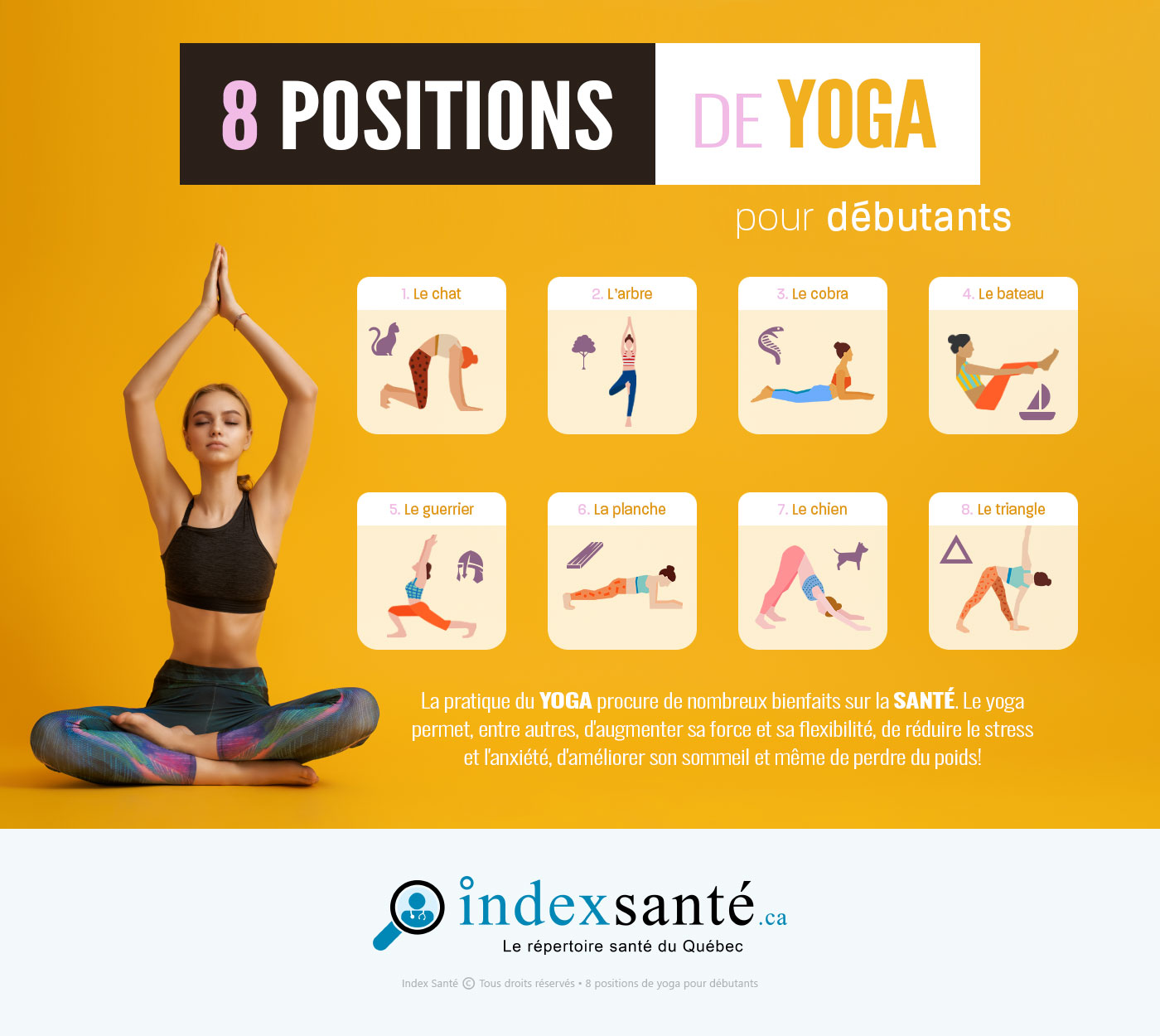8 positions de yoga pour débutants
