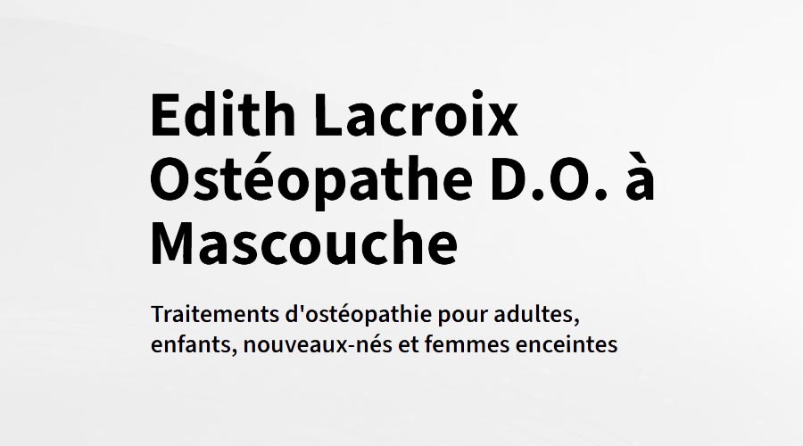 Edith Lacroix Ostéopathe D.O.